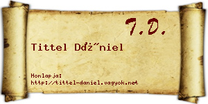 Tittel Dániel névjegykártya